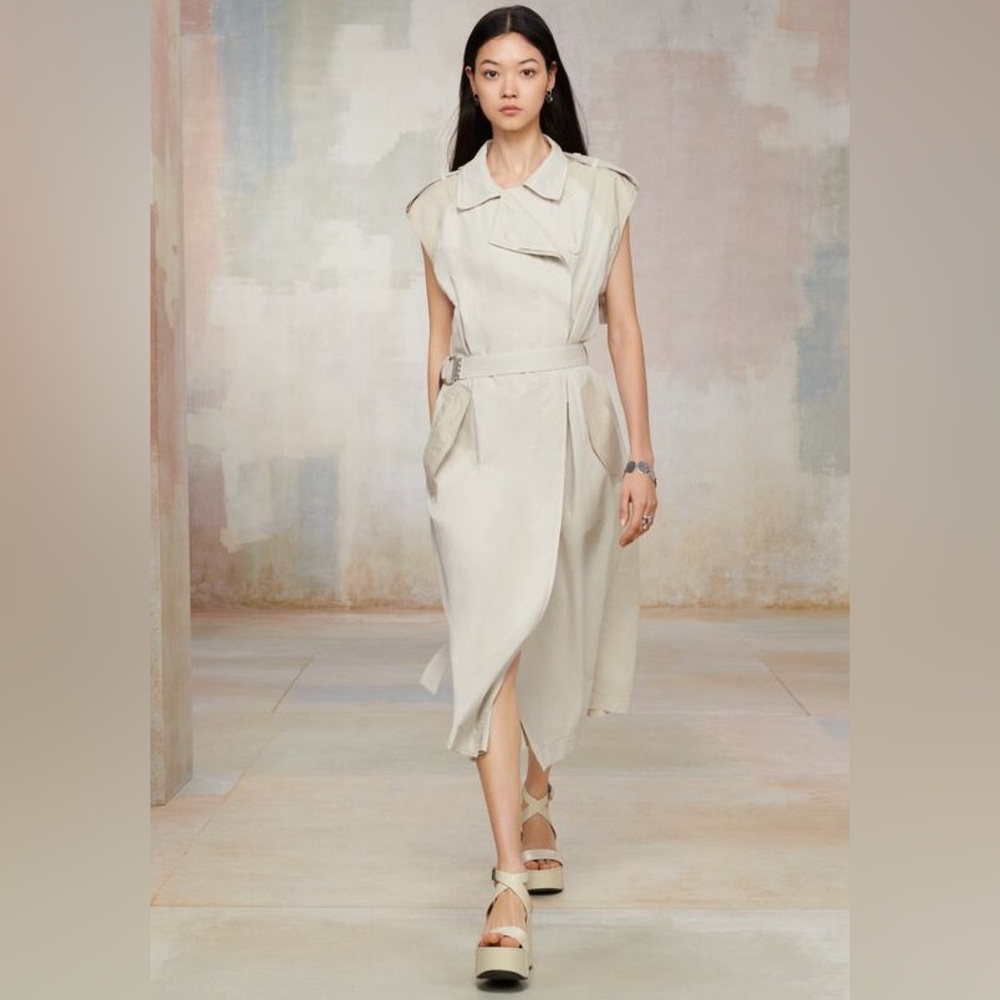 ZARA SRPLS Safari Trench Style Midi Dress